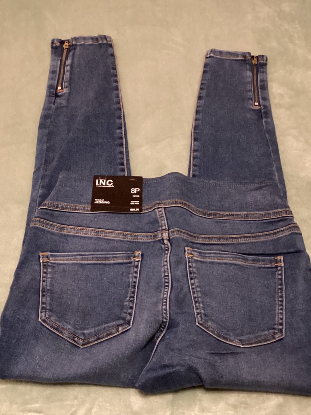 I.N.C. leggings, with zip ankle, size 8 petite. NEW